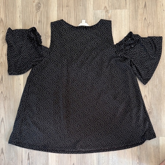 LC Lauren Conrad Black and White Polka Dot Blouse - Picture 6 of 9